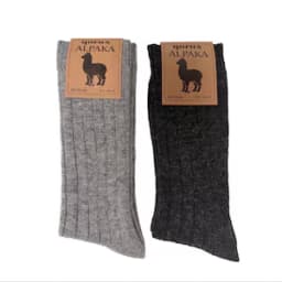 Illustrative Qorux alpaca socks product photograph
